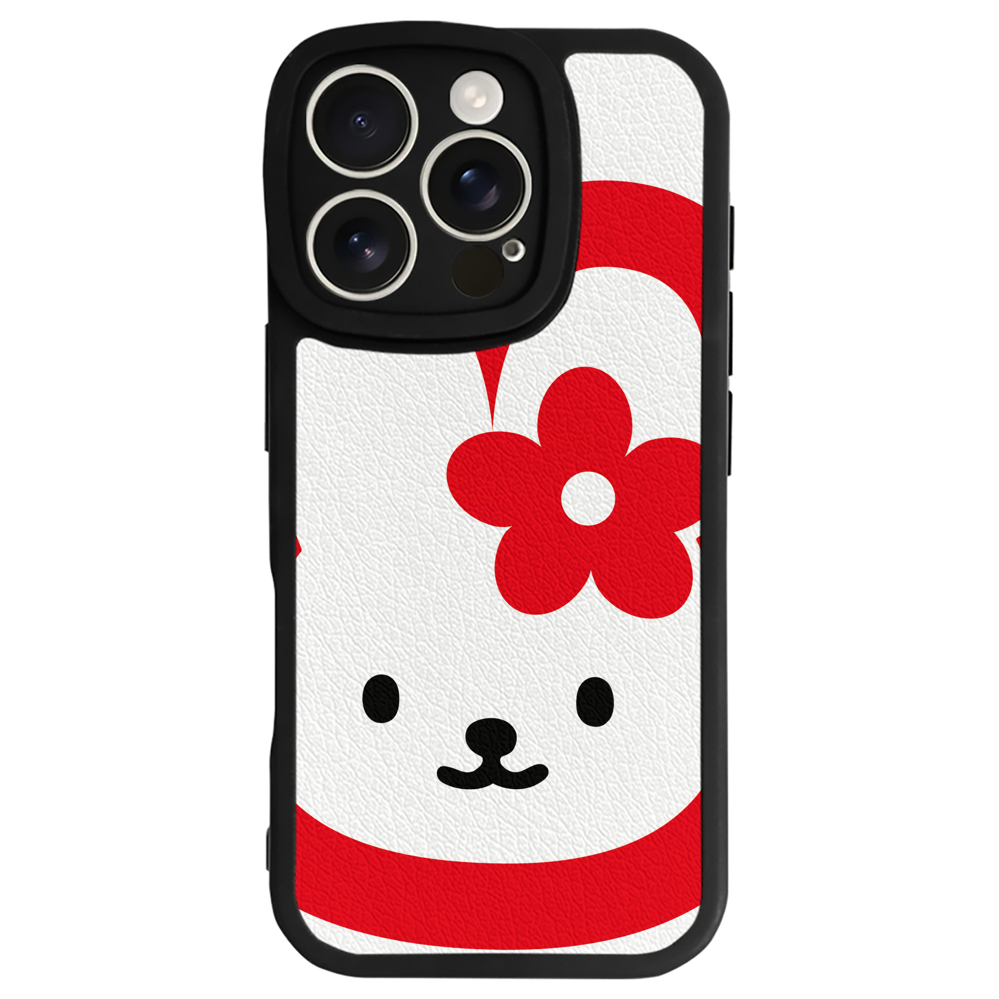 （画像用） Hello Kitty ハローキティ 【iPhone 16シリーズ対応】シリコンスマホケース（レザー調） 材質：シリコン